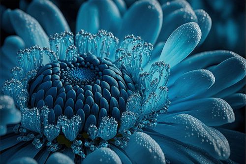 icy blue flowers
