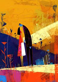 Modern Portrait | Colourful Connections by ARTEO Paintings