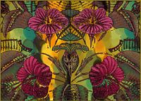 HIBISCUS bloemen en blad