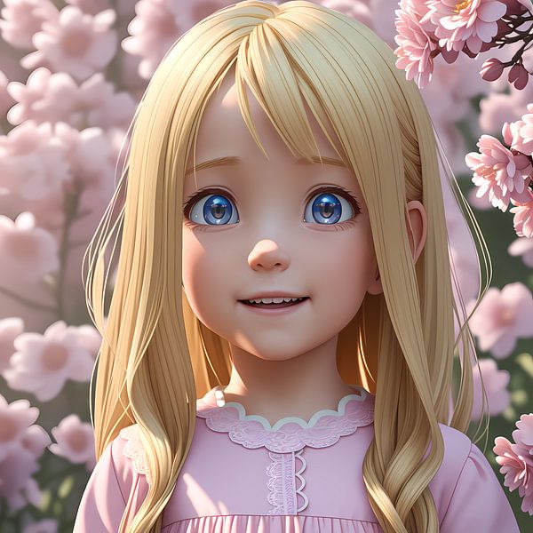 The little girl named Lente/Spring by Hilde Remerie Photography and digital art