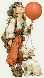Mädchen mit Luftballon von Gelissen Artworks