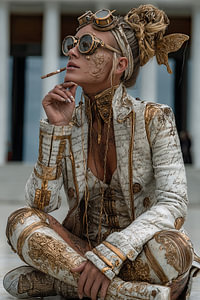 Kunst Frau Steampunk