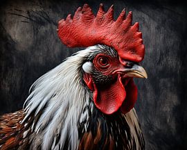 Gaze of Rooster by ARTEO Paintings