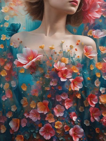A dress of flowers by Jolique Arte