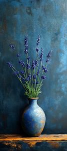 Modernes blaues Stilleben