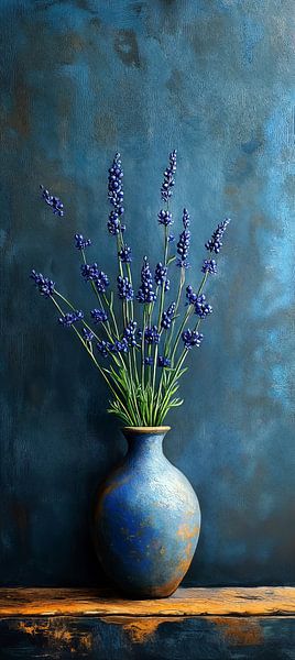 Nature morte moderne bleue par Caprices d'Art