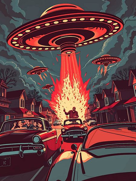 UFO-Invasion in der Stadt von Bovi Okta
