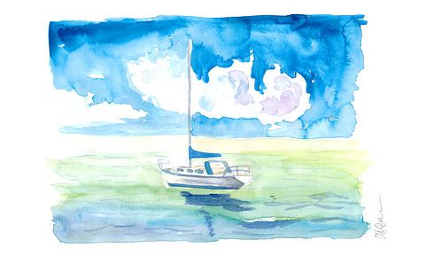 Voilier dans les eaux turquoise des Caraïbes