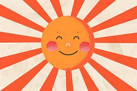 Fröhliche Sonne - Kinderzimmer von Poster Art Shop