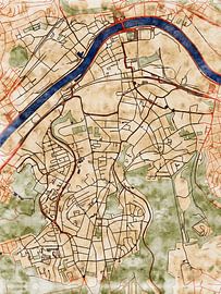 Map of Seraing with the style 'Serene Summer' by Maporia