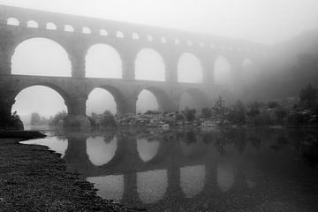 Pont du Gard in the fog | Aqueduct by Flatfield