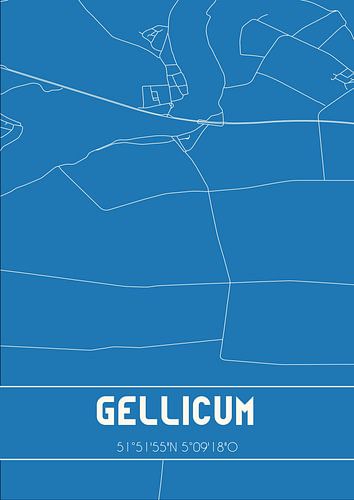 Blaupause | Karte | Gellicum (Gelderland)
