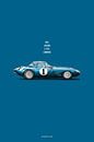 Auto's in Kleuren, Jaguar E-Type Lowdrag van Theodor Decker thumbnail
