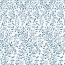 Bloemen boeket - Wit & Blauw van Studio Hinte thumbnail