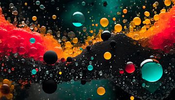 Bal met luchtbellen en kleuren van Mustafa Kurnaz