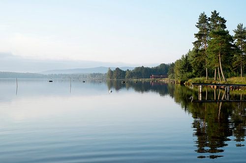 Swedish morning over Lake Siljan by marcel schoolenberg