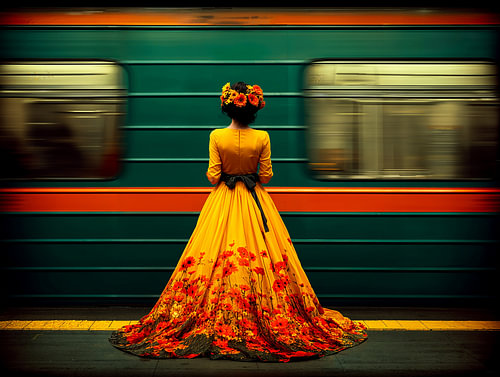 In Silence Departure | colourful fashion portrait