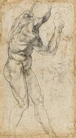 Michelangelo Buonarroti, Studie van een mannelijk naakt, 1504