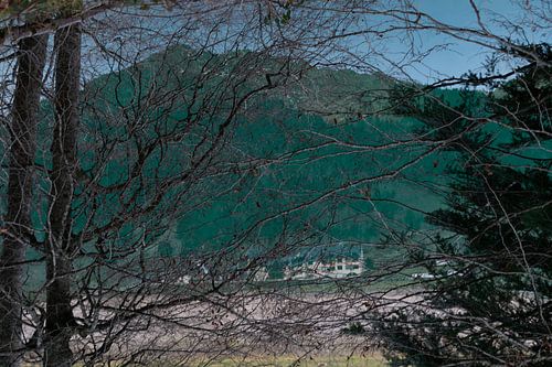 spiegelbeeld van de bergen