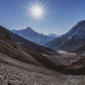 Lever de soleil Himalaya Népal sur Tessa Louwerens