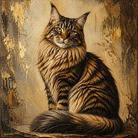 Collection d'art félin – Chat Maine Coon sur Johannas Art Creations
