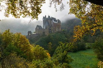 Burg Eltz in de mist van Linda Schouw