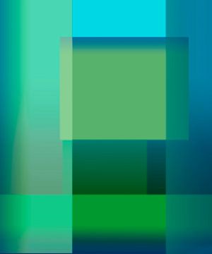 Kleurverloop groen en blauw van Rietje Bulthuis