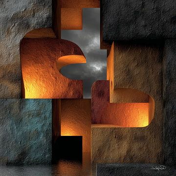 abstracte vormen en texturen van Gelissen Artworks