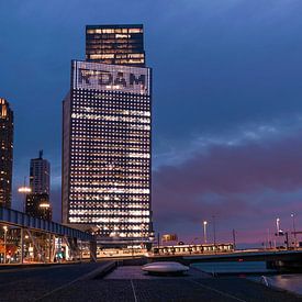 Blaue Stunde Rotterdam von Inge van der Stoep