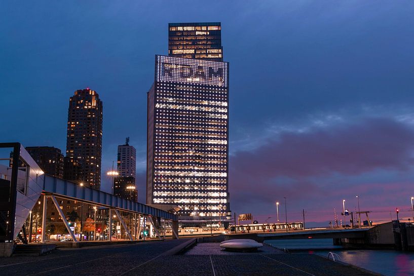 Blue hour Rotterdam by Inge van der Stoep
