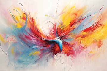 Phoenix | Abstract schilderij van Blikvanger Schilderijen