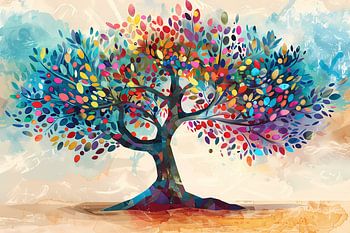 Abstrakter bunter Baum