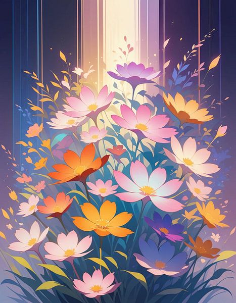 Lichtgevende bloemen droom van Artistic