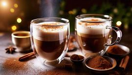 Cappuccino met kaneel voor de winter