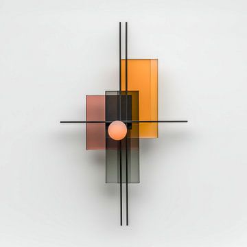 Geometrische visie - hedendaags evenwicht van Klaus Tesching - Art-AI