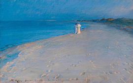 Summer evening at the South Beach, Skagen, Peder Severin Krøyer