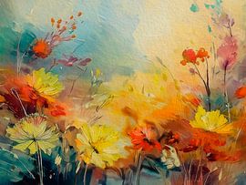 Blumen im Gras aus der Serie: Botanischer Sommer - 1 von Studio Pieternel