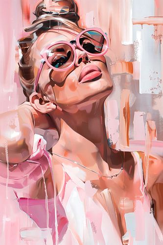 Urban Femmes in Pink I Vrouw met roze zonnebril