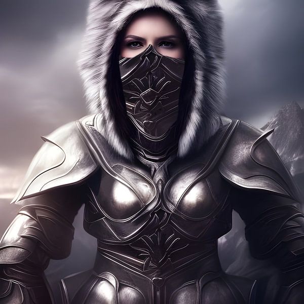 Fantasy Warrior of the Element Air in Armour by Babetts Bildergalerie