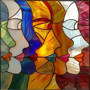 Abstrakte Gesichter