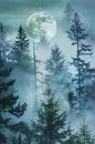 Mystischer Wald von Poster Art Shop Miniaturansicht