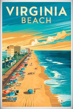 Virginia Beach van Poster Art Shop