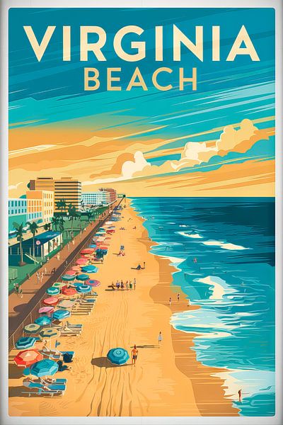 Virginia Beach by Poster Art Shop