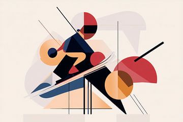 Moderne sport illustratie abstract van Poster Art Shop