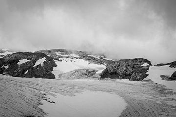 gletsjer zwart-wit van Sebastian Stef