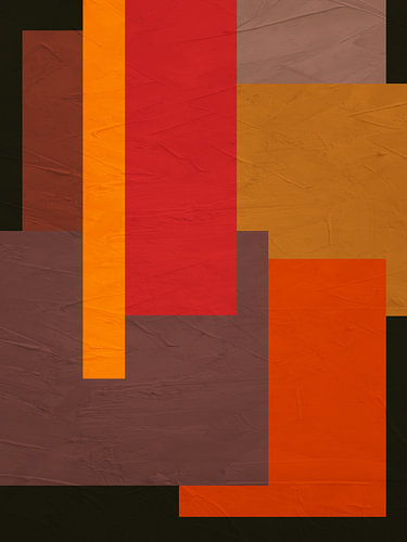 Contemporary minimalist geometric abstract art in earth tones.