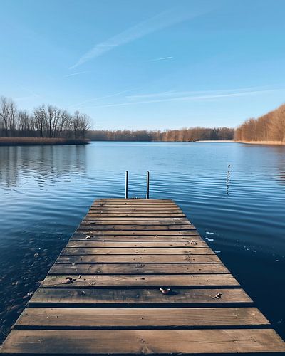 Blue sky, clear water