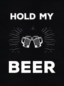 "Hold My Beer" industriële Tekst Print van MDRN HOME