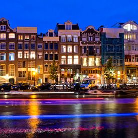 Amsterdamse gracht bij nacht  van Martien Janssen