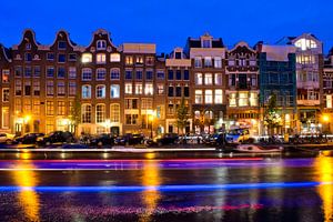 Amsterdamse gracht bij nacht  van Martien Janssen